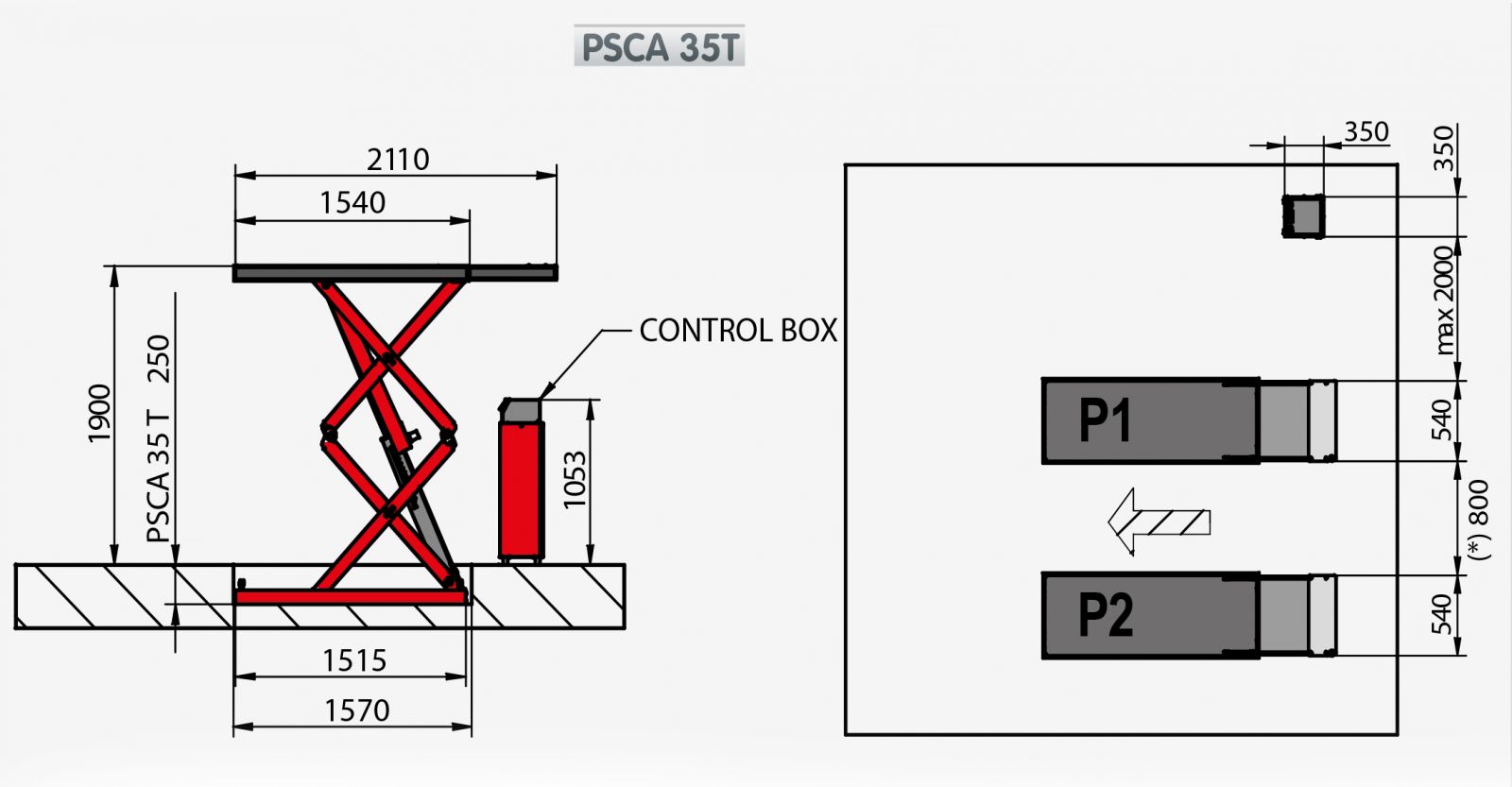 Cầu nâng cắt kéo Sice Nexion PSCA 35T